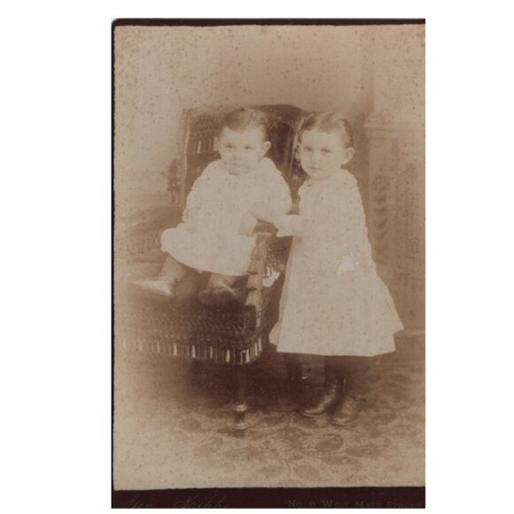 Antique Photographs Victorian Cabinet Cards Children Wall Art Room Decor - Picture 2 of 4